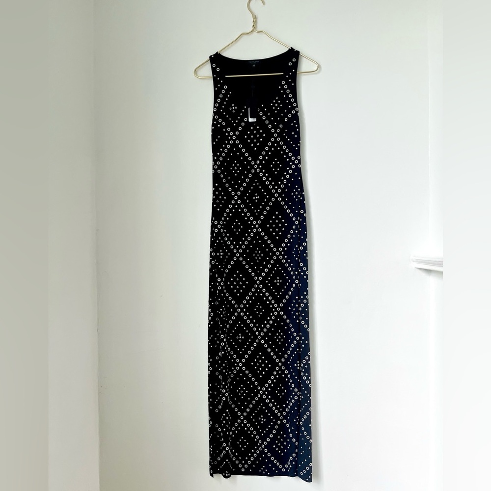 Rag & Bone Black and Silver Sleeveless Maxi Dress